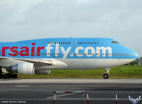 F-HKIS · Boeing 747-400, Pointe-à-Pitre – Maryse Condé