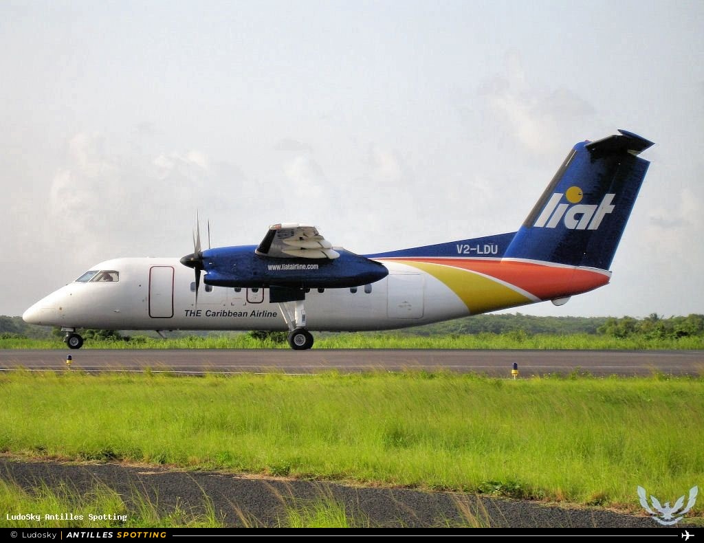 V2-LDU · De Havilland Canada Dash 8-100, LIAT, Pointe-à-Pitre – Maryse Condé