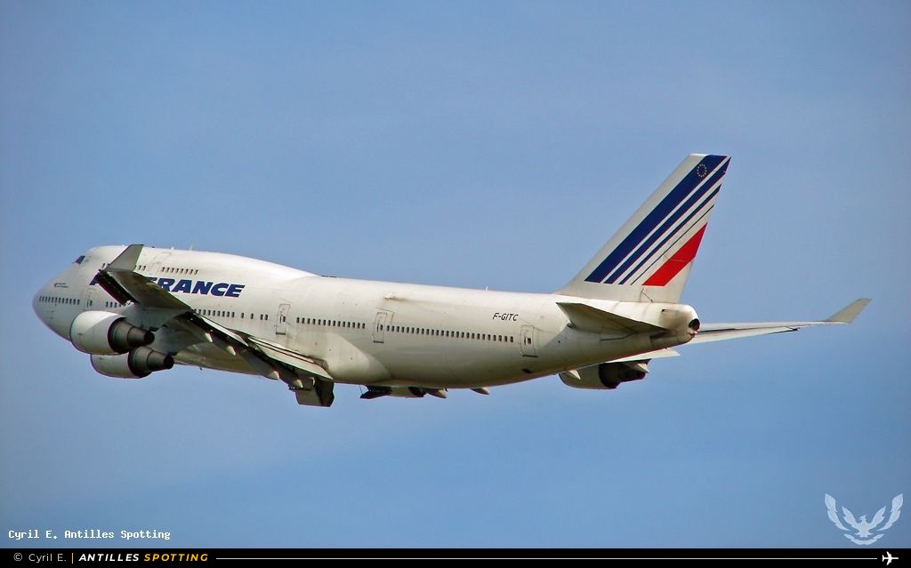 F-GITC · Boeing 747-400, Air France, Pointe-à-Pitre – Maryse Condé