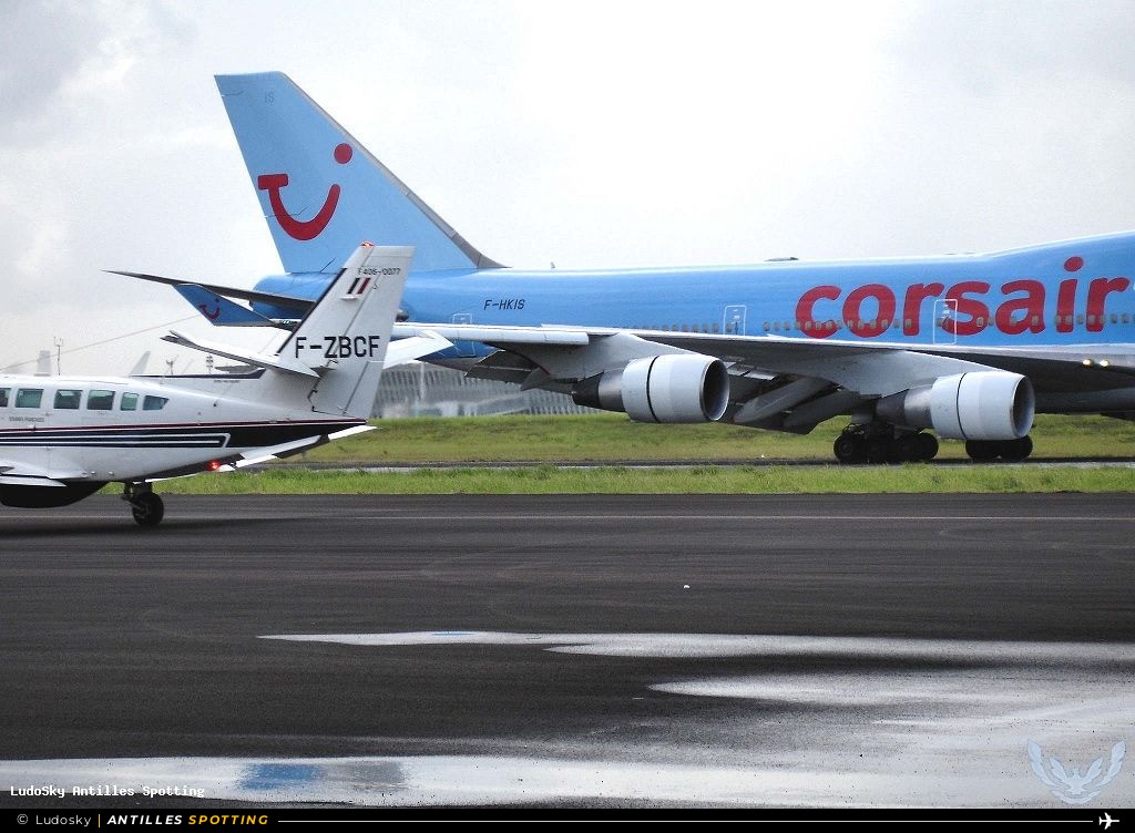 F-HKIS · Boeing 747-400, Corsair, Pointe-à-Pitre – Maryse Condé