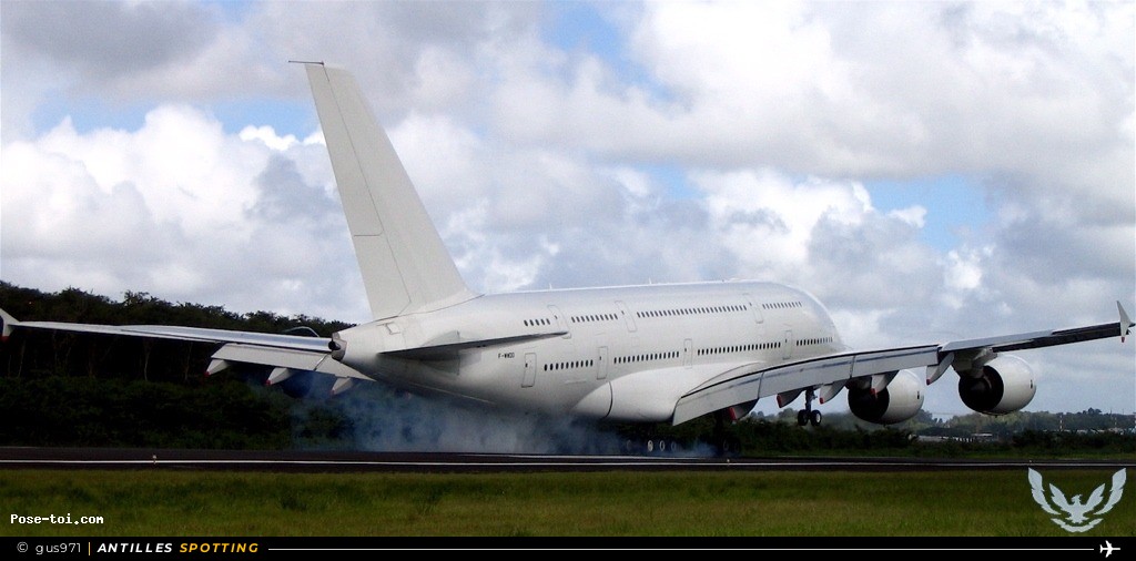 F-WWDD · Airbus A380-800, Airbus Industrie, Pointe-à-Pitre – Maryse Condé