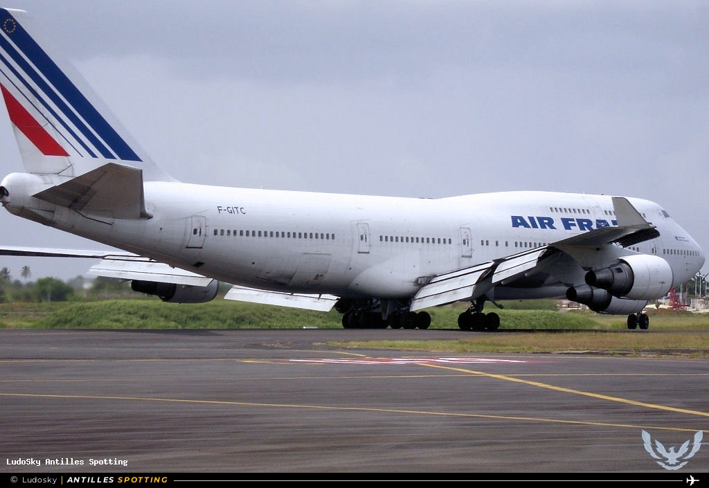 F-GITC · Boeing 747-400, Air France, Pointe-à-Pitre – Maryse Condé