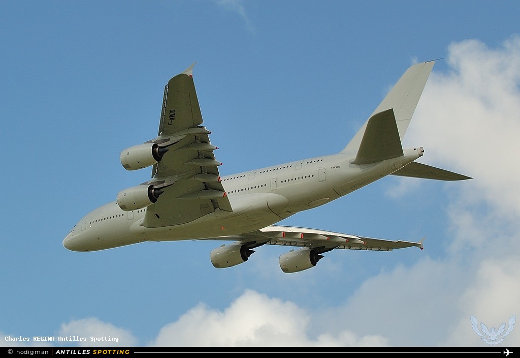 F-WWDD · Airbus A380-800, Airbus Industrie, Martinique – Aimé Césaire