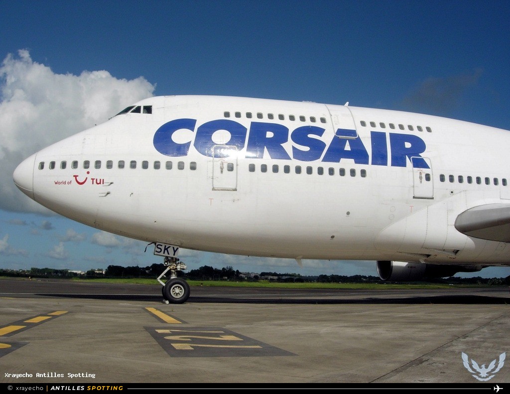 F-GSKY · Boeing 747-200, Corsair, Pointe-à-Pitre – Maryse Condé