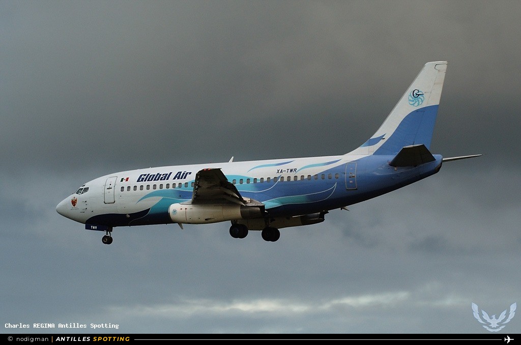 XA-TWR · Boeing 737-200, Global Air, Martinique – Aimé Césaire
