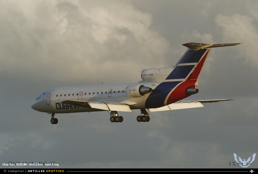CU-T1243 · Yakovlev YAK 42D, Cubana, Martinique – Aimé Césaire