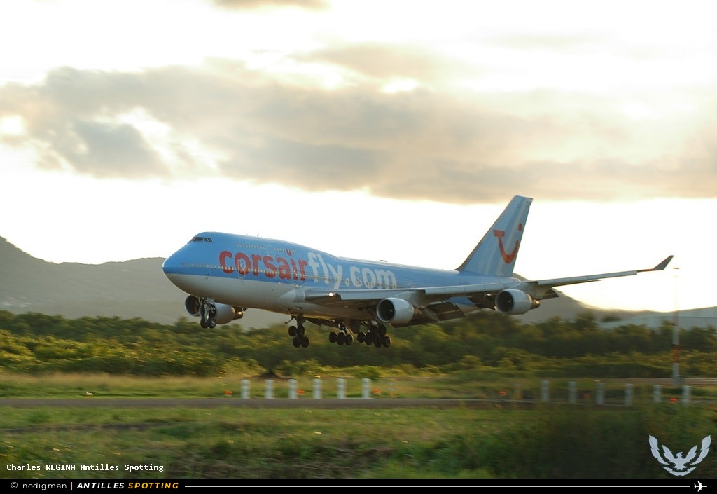 F-HSEA · Boeing 747-400, Corsair, Martinique – Aimé Césaire