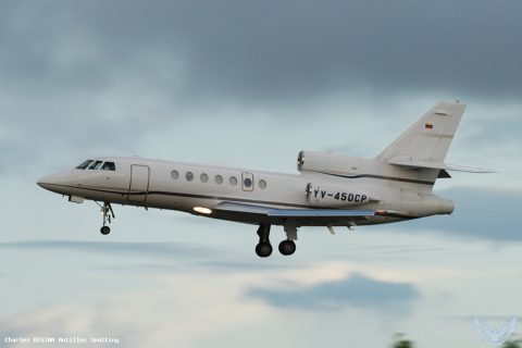 YV-450CP · Dassault Falcon 50, Martinique – Aimé Césaire