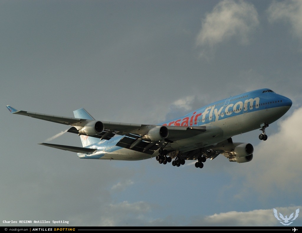 F-HSEA · Boeing 747-400, Corsair, Martinique – Aimé Césaire