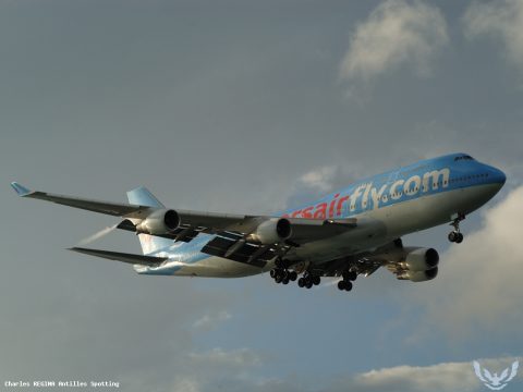F-HSEA · Boeing 747-400, Martinique – Aimé Césaire