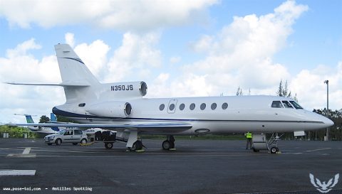 N350JS · Dassault Falcon 50, Pointe-à-Pitre – Maryse Condé