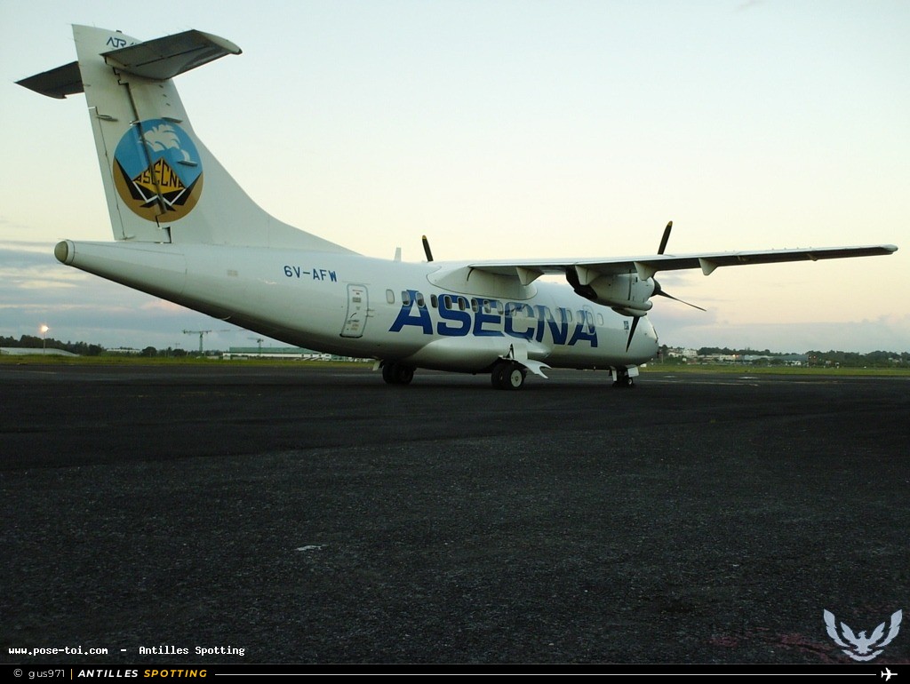 6V-AFW · ATR 42-300, Asecna, Pointe-à-Pitre – Maryse Condé