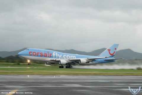 F-HKIS · Boeing 747-400, Martinique – Aimé Césaire