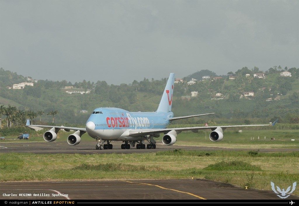 F-HSUN · Boeing 747-400, Corsair, Martinique – Aimé Césaire