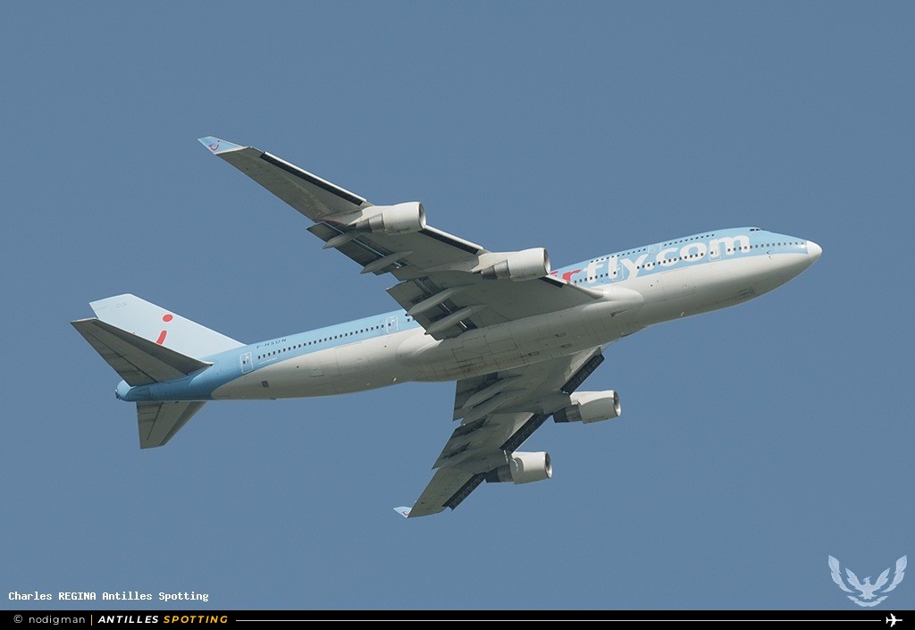 F-HSUN · Boeing 747-400, Corsair, Martinique – Aimé Césaire