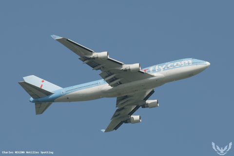 F-HSUN · Boeing 747-400, Martinique – Aimé Césaire