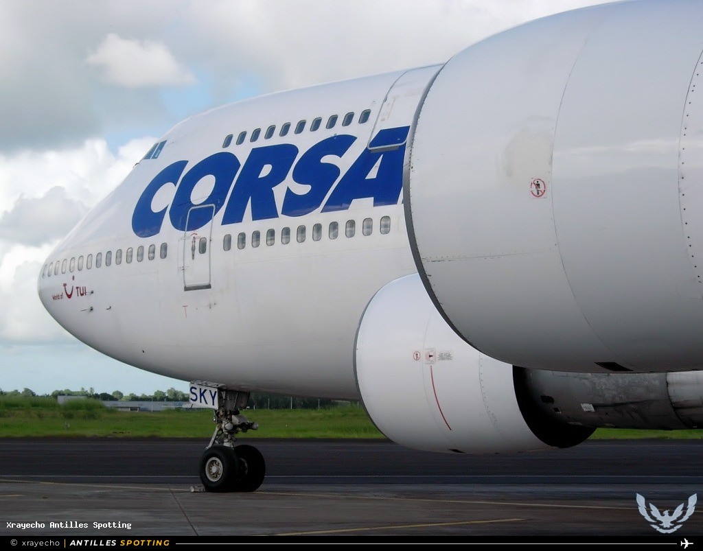 F-GSKY · Boeing 747-200, Corsair, Pointe-à-Pitre – Maryse Condé