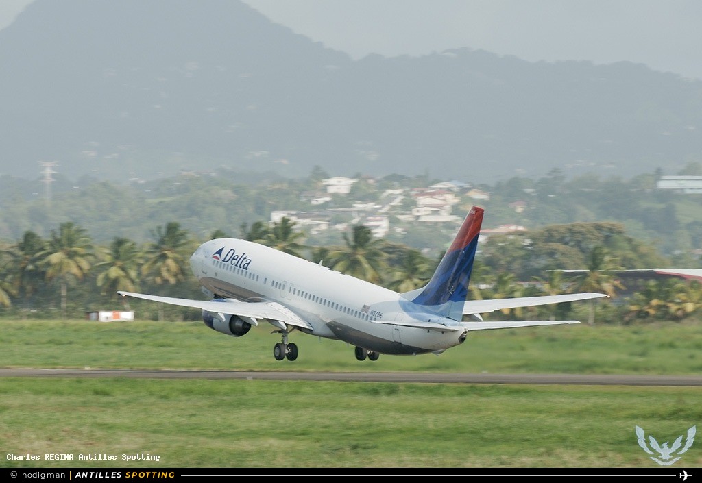 N3756 · Boeing 737-800, Delta Air Lines, Martinique – Aimé Césaire