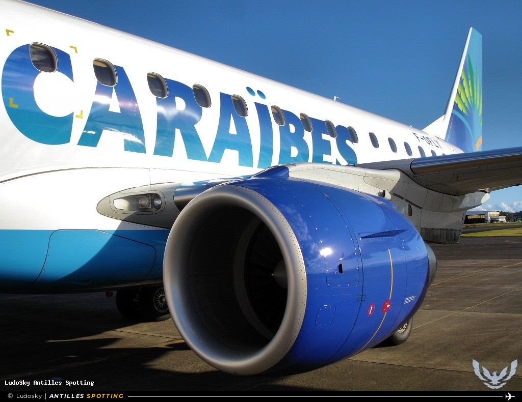 F-OFLY · Embraer E175, Air Caraïbes, Pointe-à-Pitre – Maryse Condé