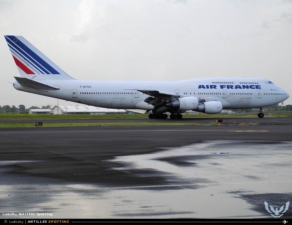 F-BTDH · Boeing 747-200, Air France, Pointe-à-Pitre – Maryse Condé