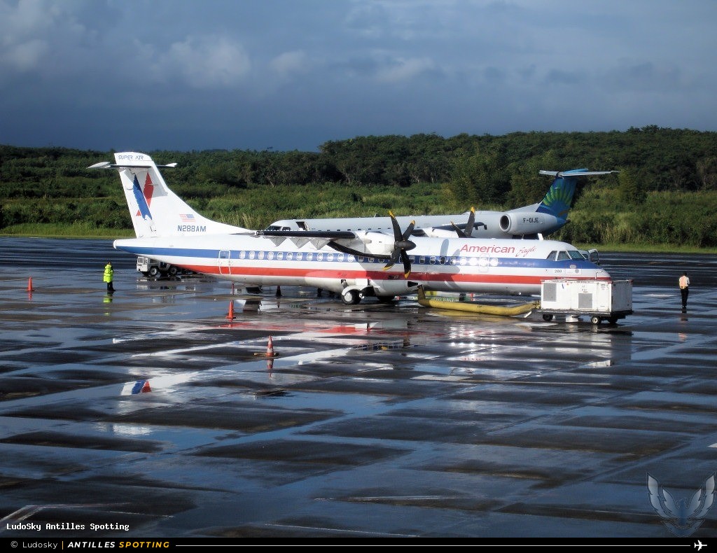 N288AM · ATR 72-200, American Eagle, Pointe-à-Pitre – Maryse Condé
