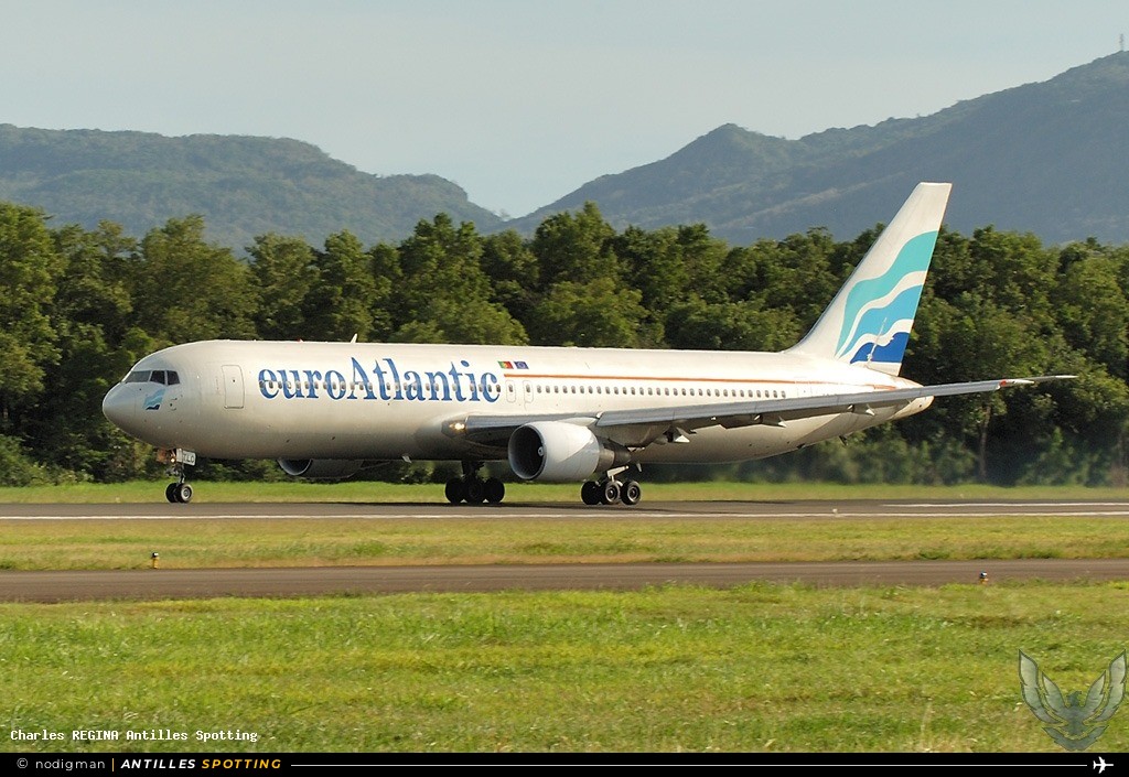 CS-TLC · Boeing 767-300, Euro Atlantic, Martinique – Aimé Césaire