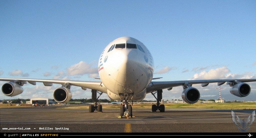 F-RAJB · Airbus A340-200, Armée de l'Air, Pointe-à-Pitre – Maryse Condé