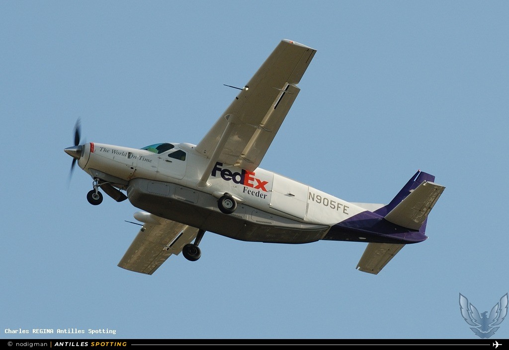 N905FE · Cessna 208 Caravan, FedEx Feeder, Pointe-à-Pitre – Maryse Condé