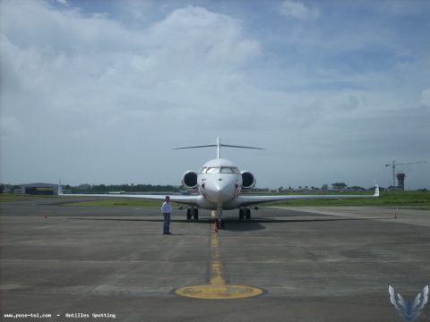 F-HFBY · Bombardier Global 5000, Pointe-à-Pitre – Maryse Condé