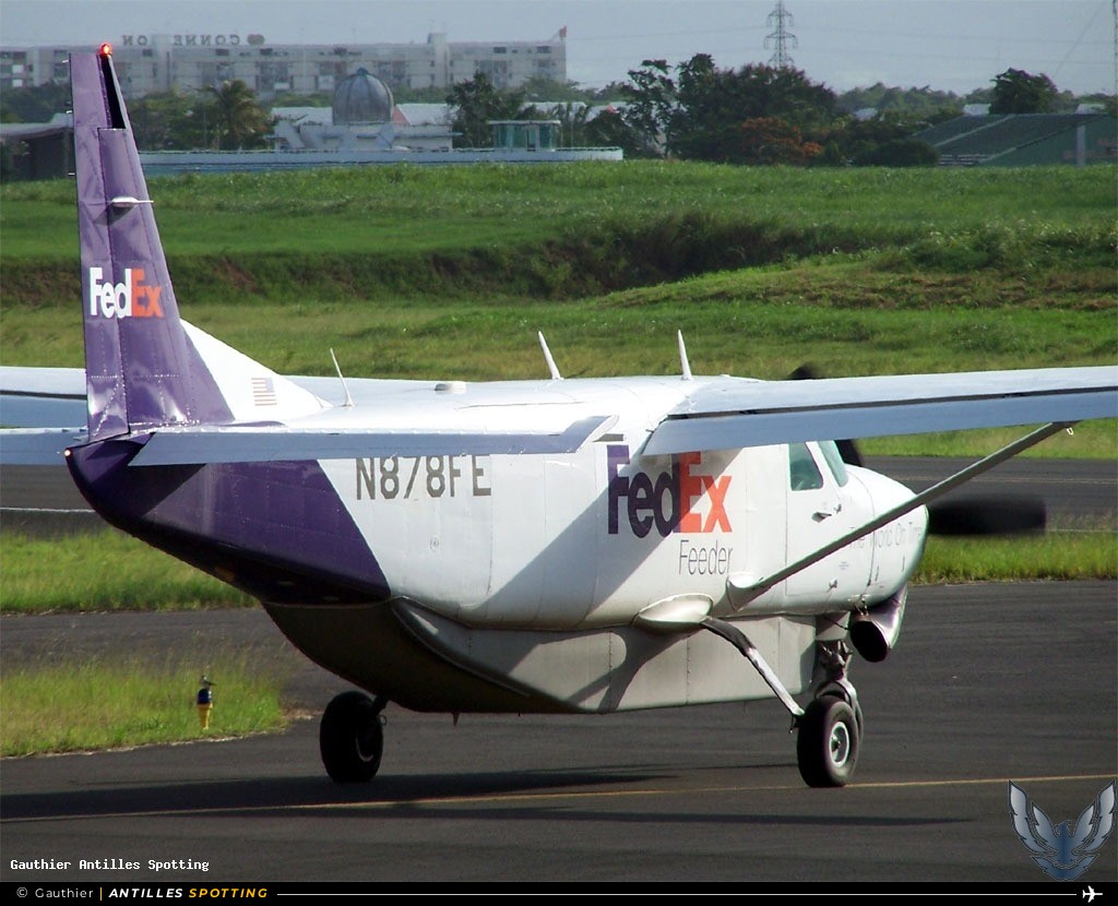 N878FE · Cessna 208 Caravan, FedEx, Pointe-à-Pitre – Maryse Condé