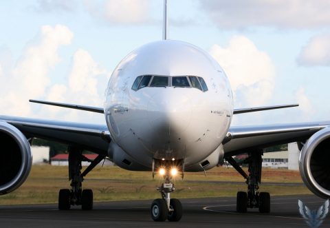 F-GSQP · Boeing 777-300ER, Pointe-à-Pitre – Maryse Condé