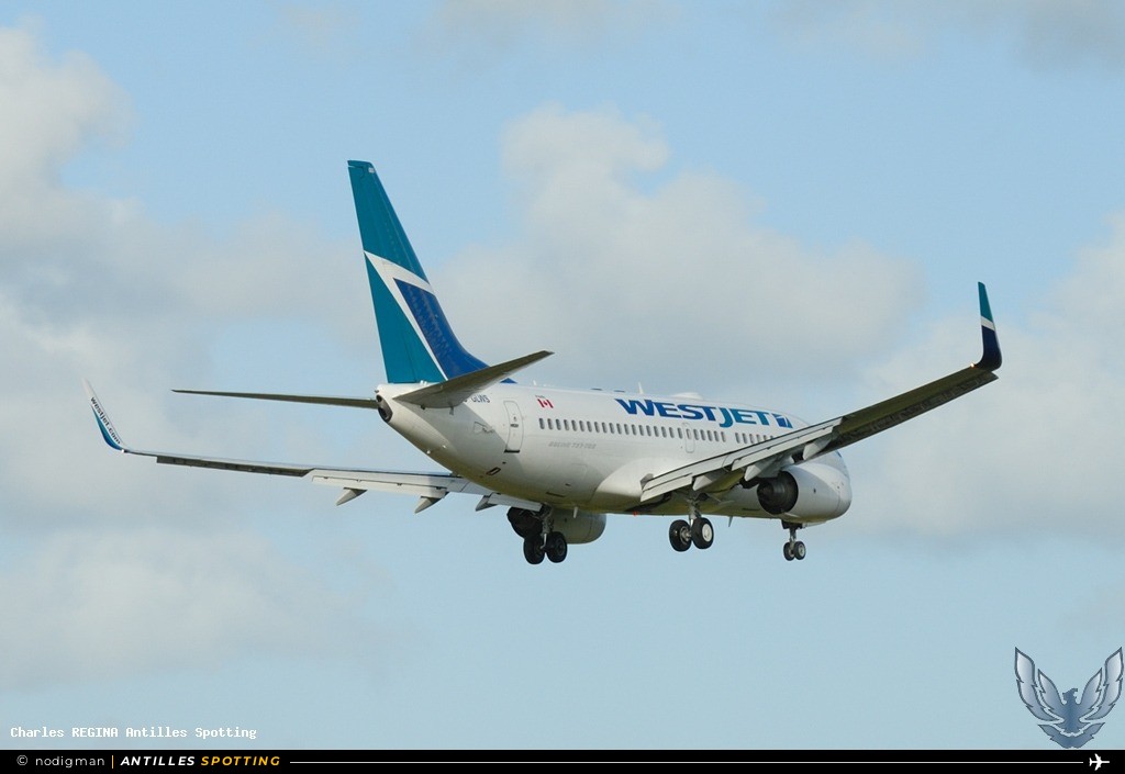 C-GLWS · Boeing 737-700, WestJet, Martinique – Aimé Césaire