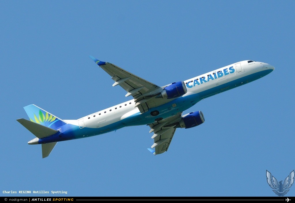 F-OSUD · Embraer E190, Air Caraïbes, Martinique – Aimé Césaire