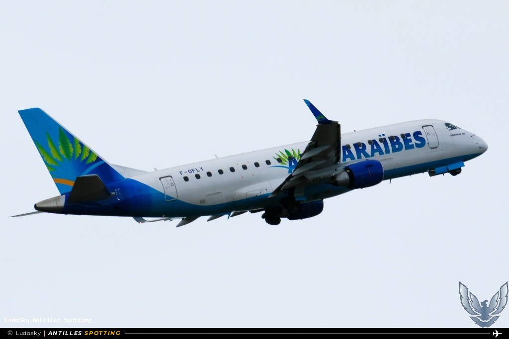 F-OFLY · Embraer E175, Air Caraïbes, Pointe-à-Pitre – Maryse Condé
