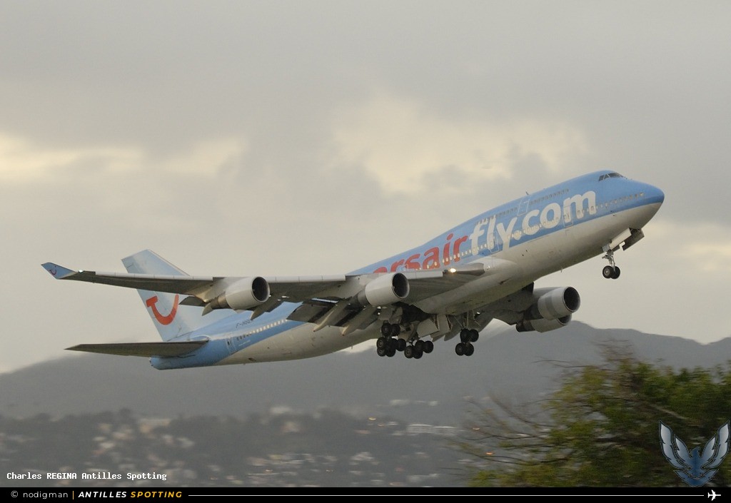 F-HSEA · Boeing 747-400, Corsairfly, Martinique – Aimé Césaire