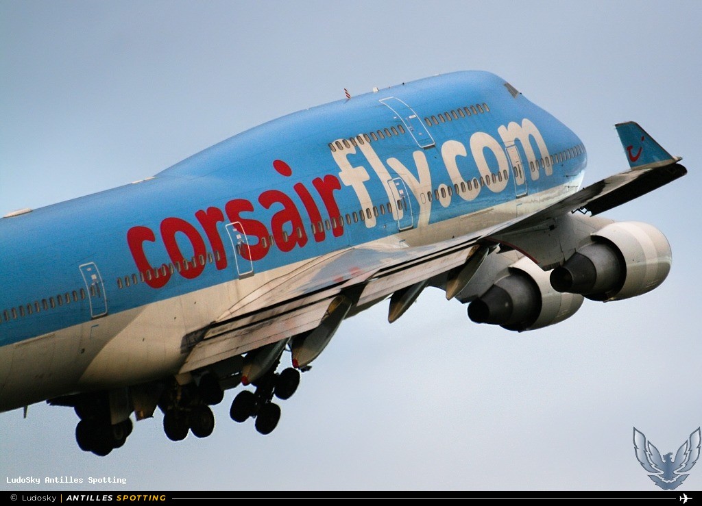 F-HKIS · Boeing 747-400, Corsair, Pointe-à-Pitre – Maryse Condé