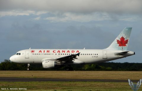 C-FYJP · Airbus A319, Pointe-à-Pitre – Maryse Condé