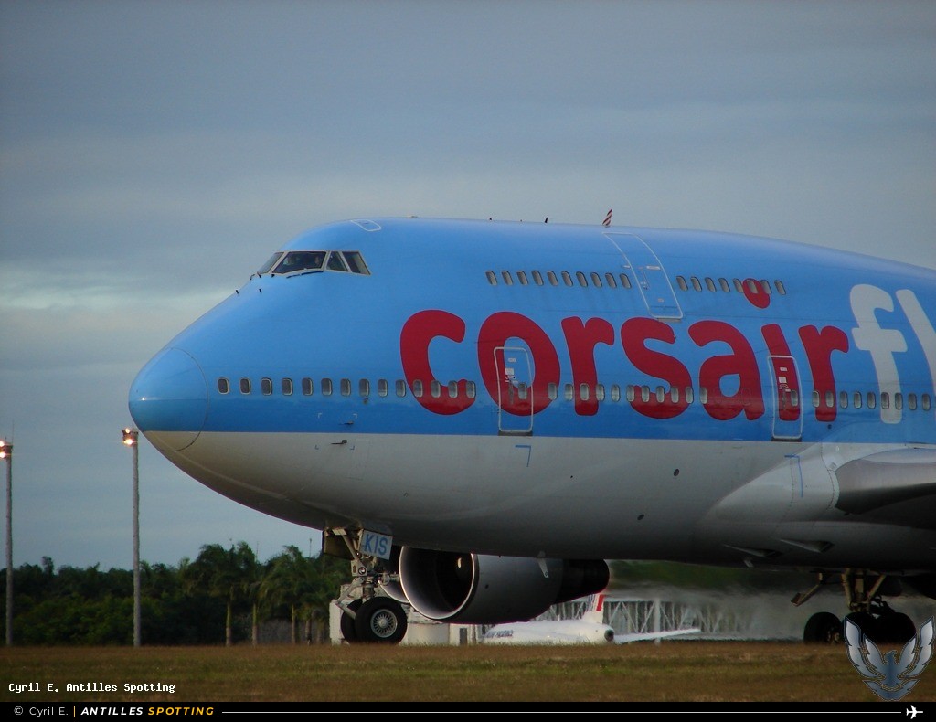 F-HKIS · Boeing 747-400, Corsairfly, Pointe-à-Pitre – Maryse Condé