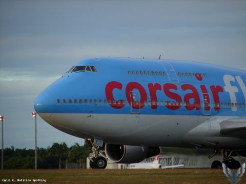 F-HKIS · Boeing 747-400, Pointe-à-Pitre – Maryse Condé