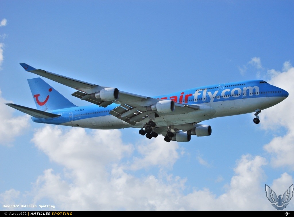 F-HSEX · Boeing 747-400, Corsairfly, Martinique – Aimé Césaire