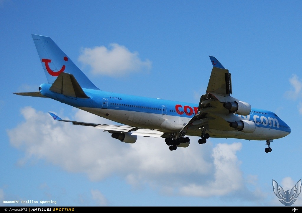 F-HSEX · Boeing 747-400, Corsairfly, Martinique – Aimé Césaire