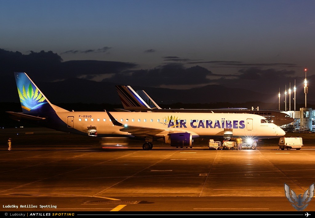 F-OSUD · Embraer E190, Air Caraïbes, Pointe-à-Pitre – Maryse Condé