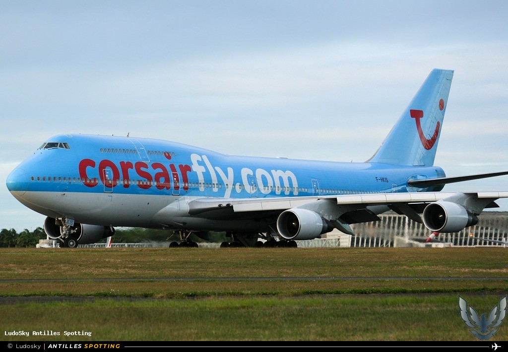 F-HKIS · Boeing 747-400, Corsair, Pointe-à-Pitre – Maryse Condé