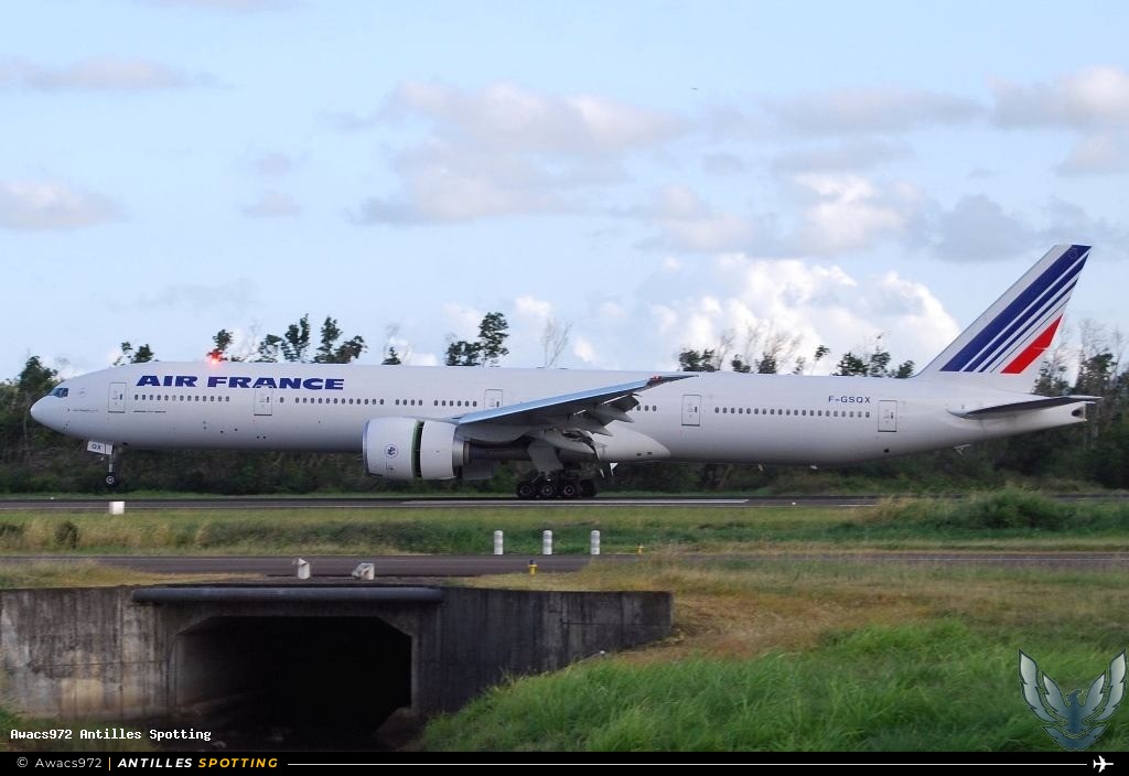 F-GSQX · Boeing 777-300ER, Air France, Martinique – Aimé Césaire