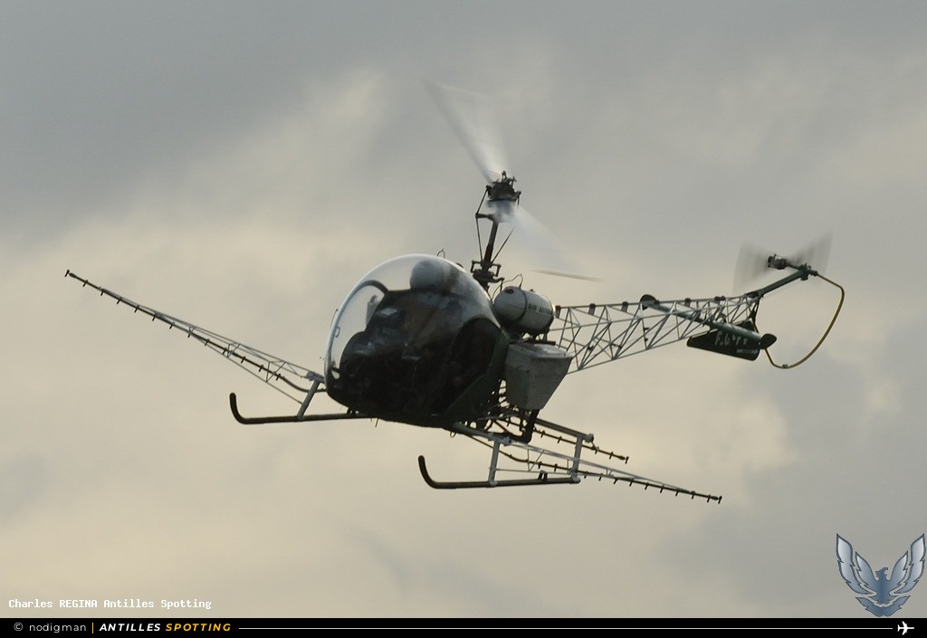 F-GFFV · Bell 47, Air Action, Martinique – Aimé Césaire