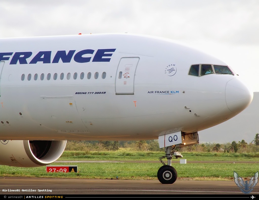 F-GSQO · Boeing 777-300ER, Air France, Martinique – Aimé Césaire