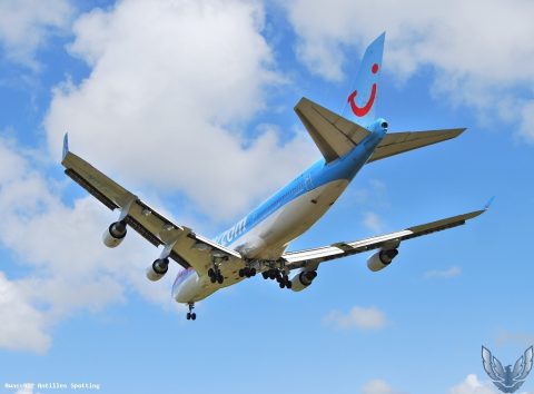F-HSUN · Boeing 747-400, Martinique – Aimé Césaire