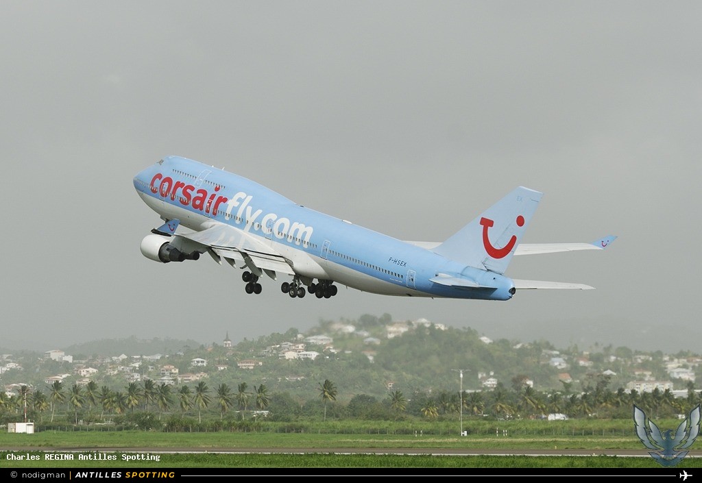 F-HSEX · Boeing 747-400, Corsairfly, Martinique – Aimé Césaire