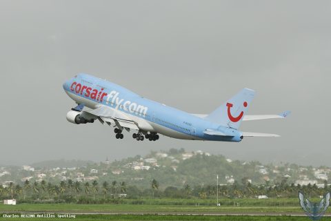 F-HSEX · Boeing 747-400, Martinique – Aimé Césaire