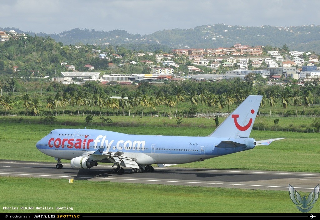F-HSEA · Boeing 747-400, Corsairfly, Martinique – Aimé Césaire